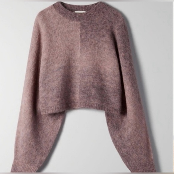 Aritzia Wilfred ‎ Free Dusty Rose Melange Cosmic Sweater Size XS - Picture 1 of 5